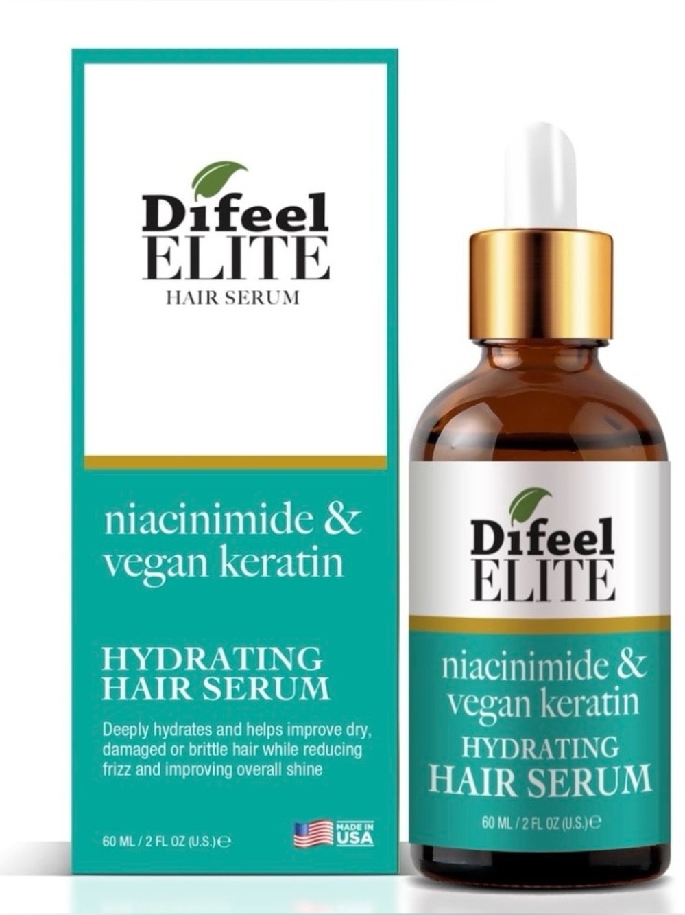 Niacinamide & Vegan Keratin Hydrating Hair Serum - Teal